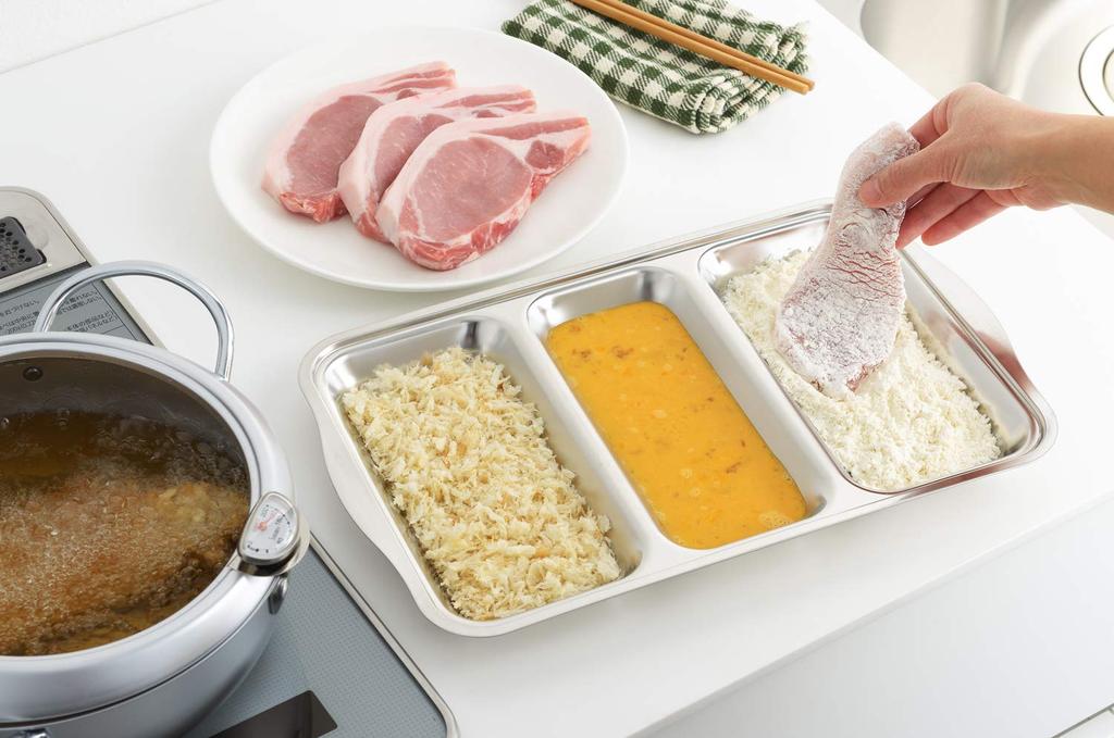 Yoshikawa Stainless Steel Deep Frying Tray Made In Japan Ideal for Deep and Yakiniku Item 1214991 (Connectable) - - Frying, Tempura, Appetizers,