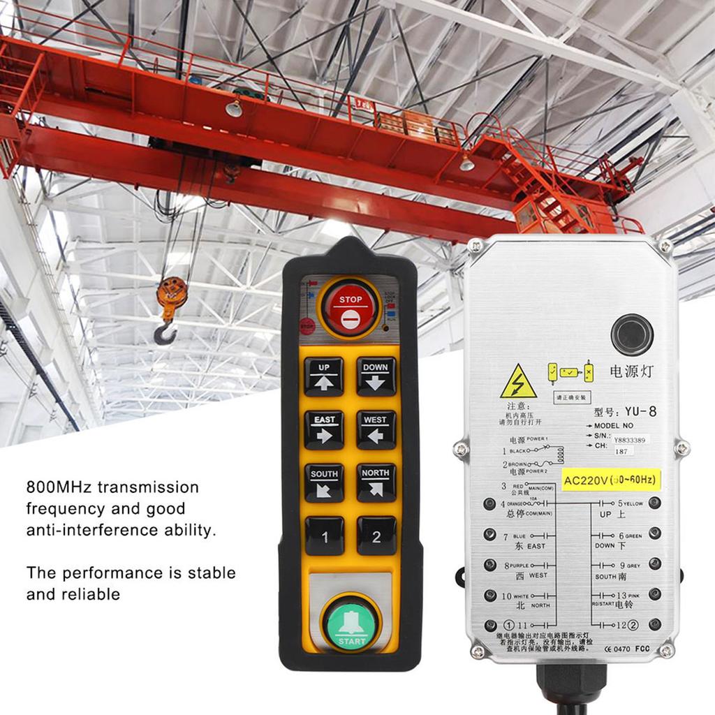 Hoist Controller Single Handle Industrial 3 Proof Electric Hoist Remote Control YU 8AC220V