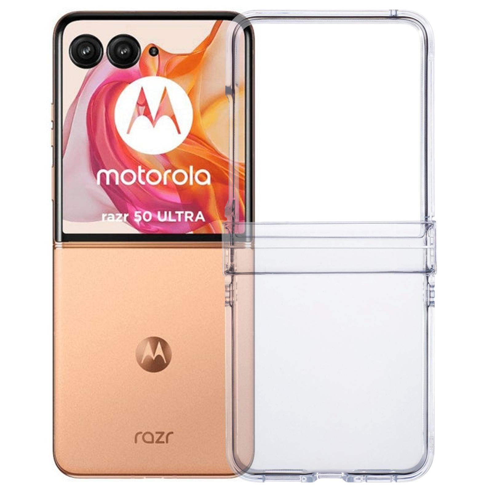 

For Motorola Razr 50 Ultra 5G Shockproof Case Crystal Clear PC Phone Shell 3-Piece Design Phone Cover A