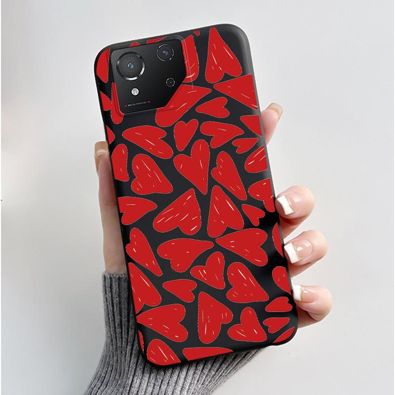 Casing For Asus ROG Phone 8 Phone8 ROG8 Pro Case Luxury Dragon Cute Cool Boys Girls Slim Black Matte Soft TPU Back Protect Cover