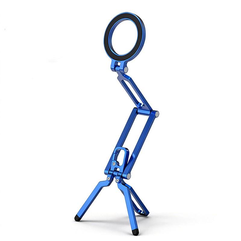 Magnetic Phone Stand Desk Selfie Tripod Foldable Metal Holder Car Home Office Bathroom Portable Mount