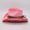 Western Cowboy Straw Hat Big Eaves Hat Sunscreen Shade Beach Hat Hard Straw Hat