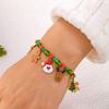 Cute Christmas Beaded Metal Bracelet for Women Xmas Santa Claus Crystal Snowman Elk Festival Jewelry Party Fashion Unisex Gifts