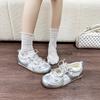 Ins Fengde Training Shoes 2026 Spring and Summer Hollow Mary Jane Casual Shoes Inner Height Increase Shallow Mouth Single Shoes Genuine Young Women