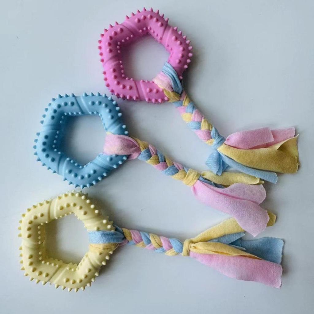 Durable TPR Teething Dog Toys for Golden Retrievers and Corgis - Bite-Resistant Cleaning Sticks and Balls