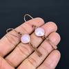 Pink Chalcedony Earrings Gemstone Jewelry, Copper Electroformed Handmade Earrings, Latest Design Jewelry