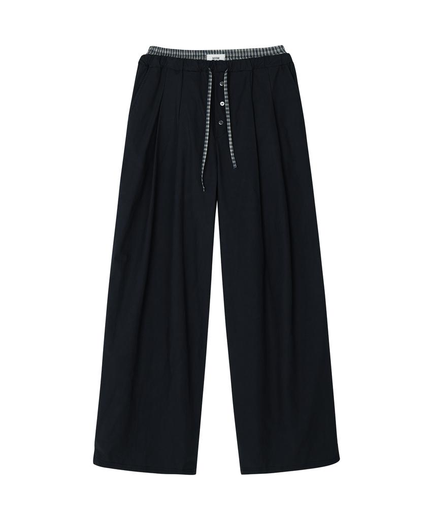 NOISE Pajama Layered Elastic Pants - Navy