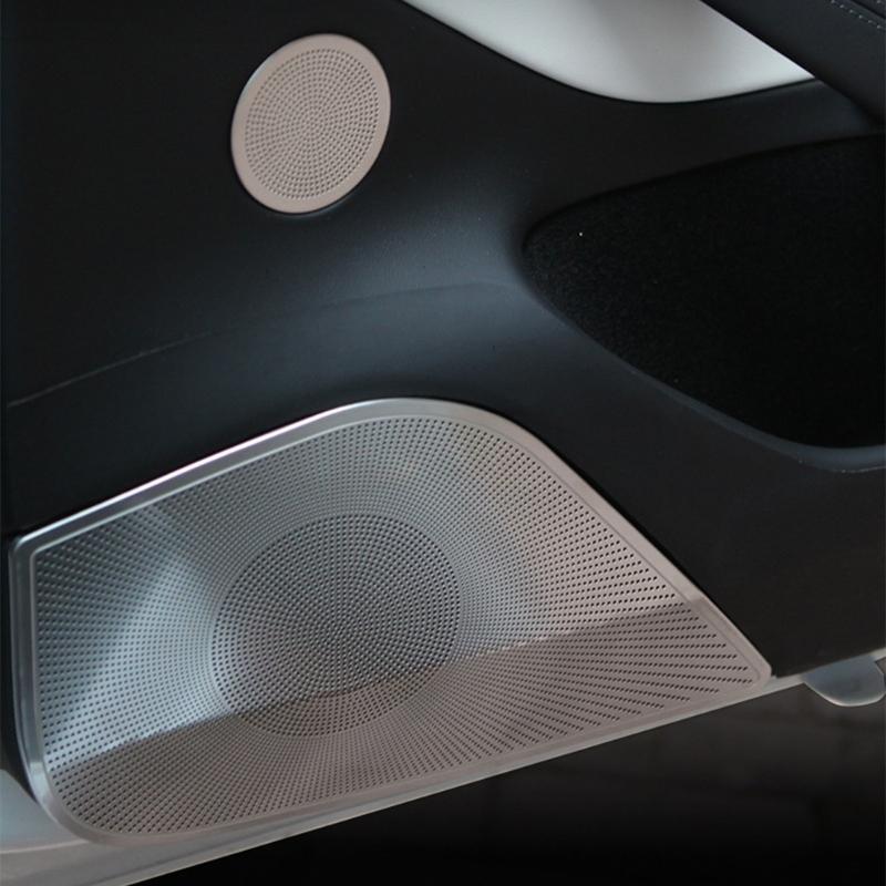 2PCS Heat Resistant Auto Speaker Cover Guards With Strong Adhesive Metal Construction Easy Installation Car Accessories