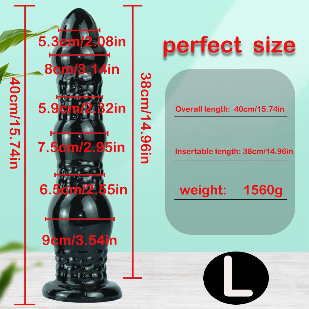 40*9cm Extra Large Thick Anal Plug with Mushroom Head for Men and Women - Fist Dilator and Masturbator