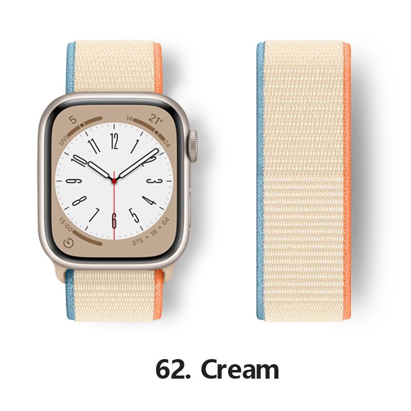 Nylon Strap For Apple Watch 10 Bands 46mm 44mm 40mm 45mm 41mm 49mm 42mm 38mm Bracelet Correa iwatch Series 8 se 7 6 3 9 11 40 mm