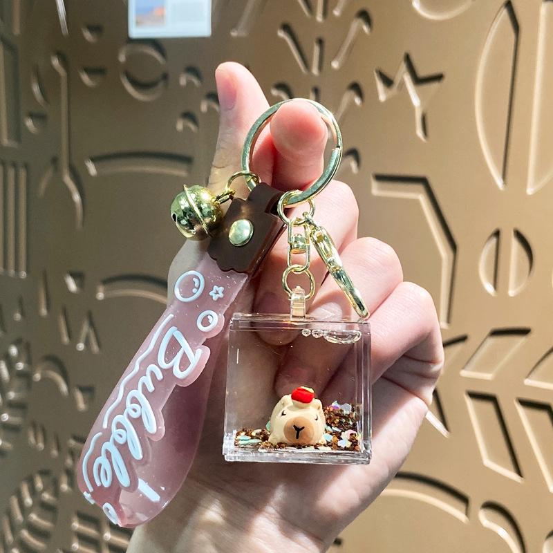 Acrylic Mahjong Sand Keychain - Elegant Car & Bag Pendant Gift