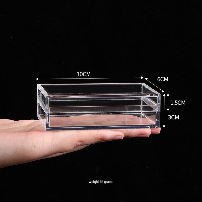 Transparent Square Acrylic Storage Box for Figures - Dustproof Food-grade Plastic, PS Wedding Candy Box with Lid