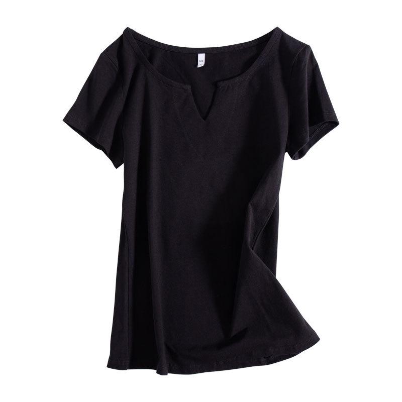 

Жіноча футболка 2023 року в корейському стилі, приталеного крою, однотонна, з коротким рукавом Large чорний