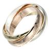 Trinity Ring 0.1" Band K18 Gold (YGxPGxWG) #4.1(US Size) 6.1g Women Used