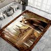 Brown Bear Beast Pattern Area Rug, Soft Non-Slip Indoor Outdoor Floor Mat for Living Room and Kitchen Decor