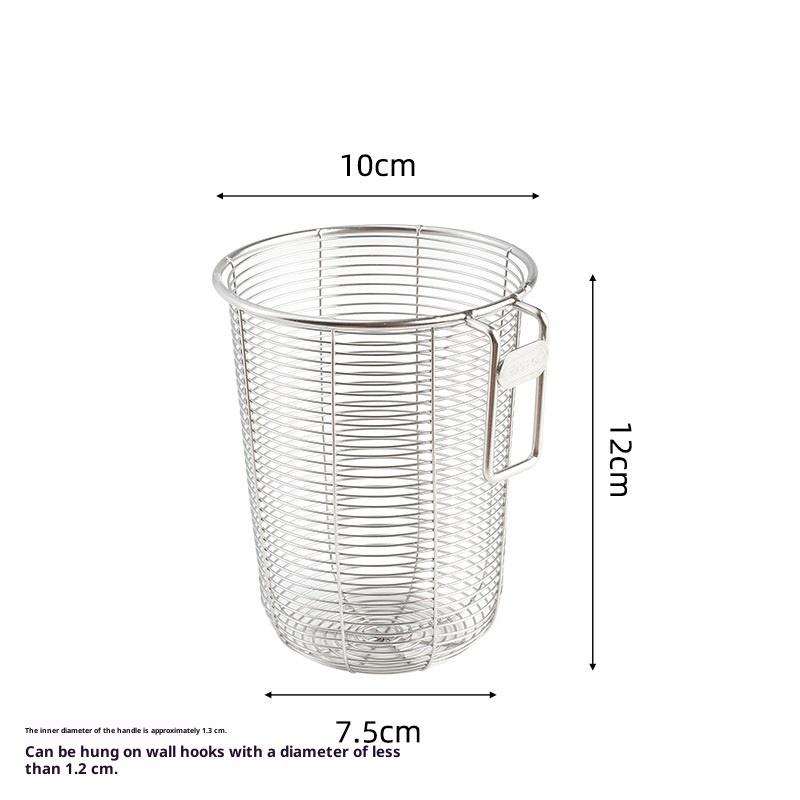 Stainless Steel Chopsticks Holder Cutlery Organizer Utensil Drainer Round Chopstick Cage Fork Spoon Storage Flatware Drying Rack