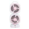 Dual Layer Desk Fan Air Circulator Cooling Tower Fan for Family Office Outdoor Camping 5 Speed Settings Pinkish