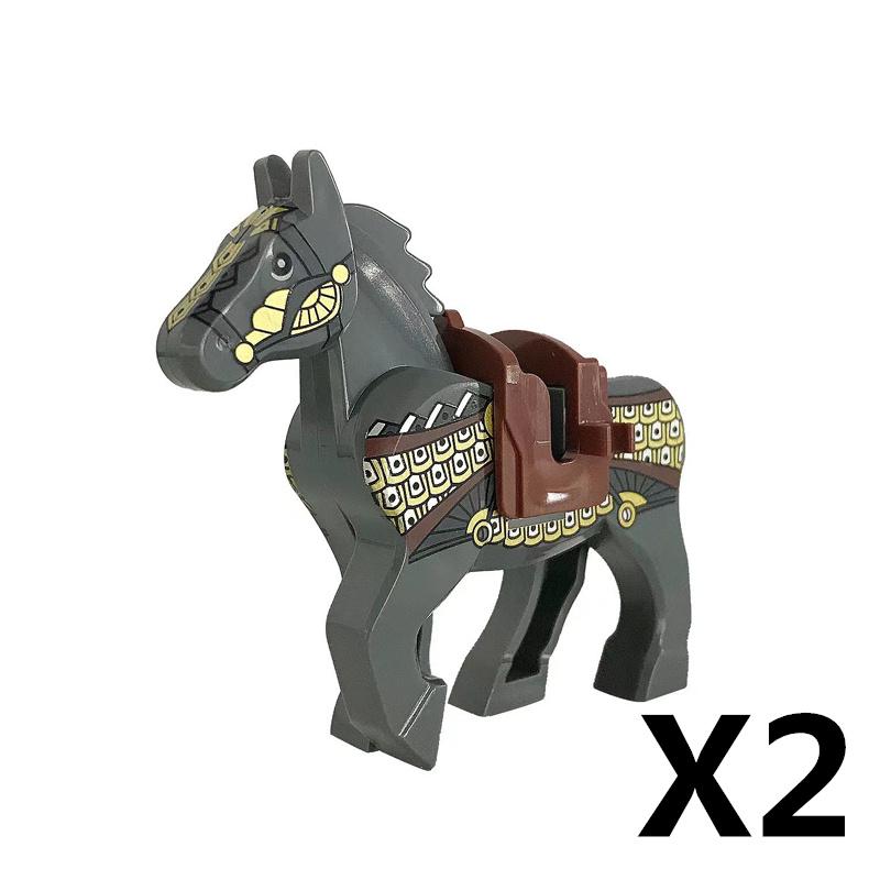 Medieval Castle Knight Building Block African Animal Elephant Tiger Camel Deer Bear Dragon Horse soldier Sheep Boar MOC Toy Gift