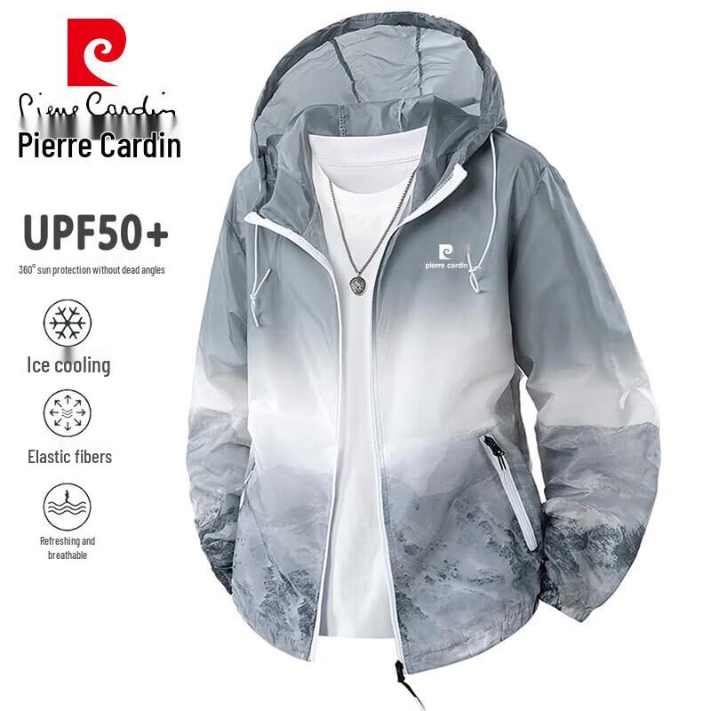 Pierre Cardin Unisex Lightweight Ice-Feel Quick-Dry Sun Protection Jacket 4XL