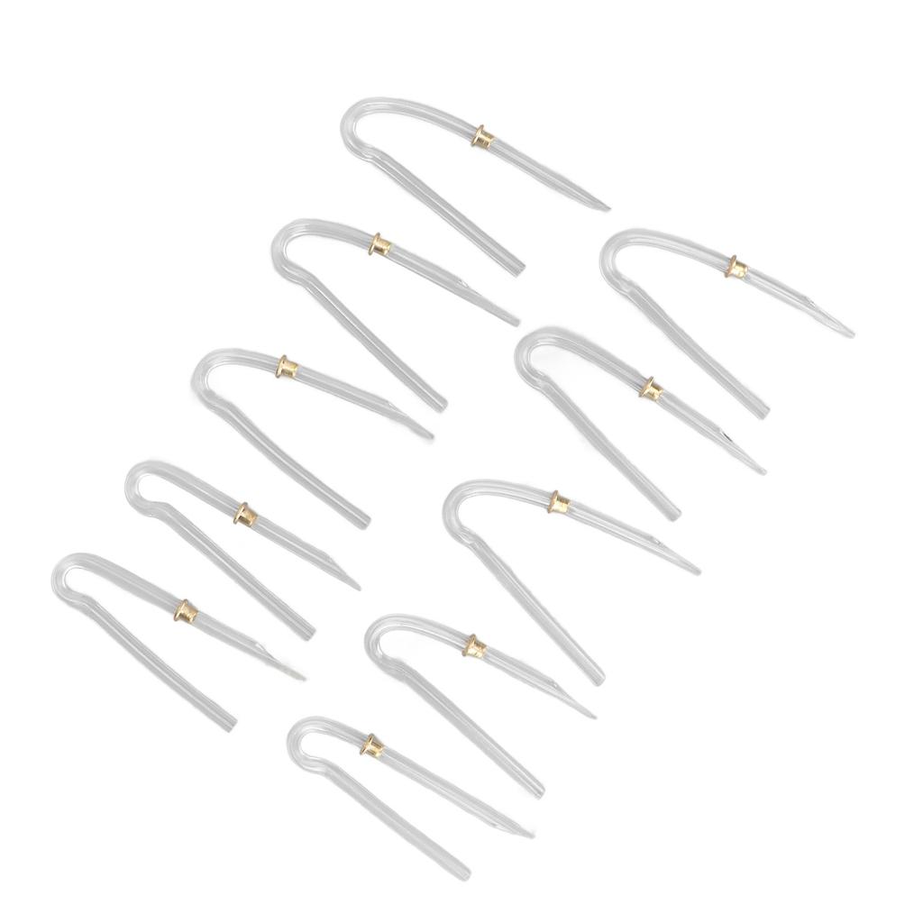 10pcs Preformed Earmold Hearing Aid Tubes Professional BTE Hearing Aid Tubing with Metal Tube Lock