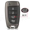 Jingyuqin Smart Remote Aute Flip Key Shell Case For Hyundai Accent Elantra Kona Santa Fe Tucson Veloster Car Accessories
