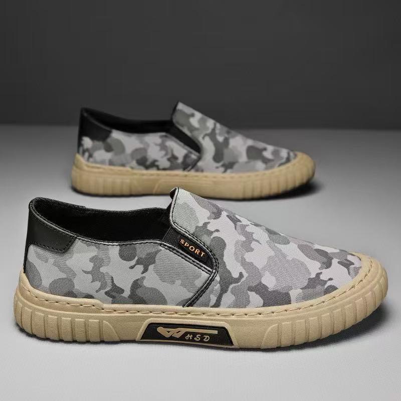 Men's Cross-Border Camouflage Canvas Summer Slip-On Casual Shoes