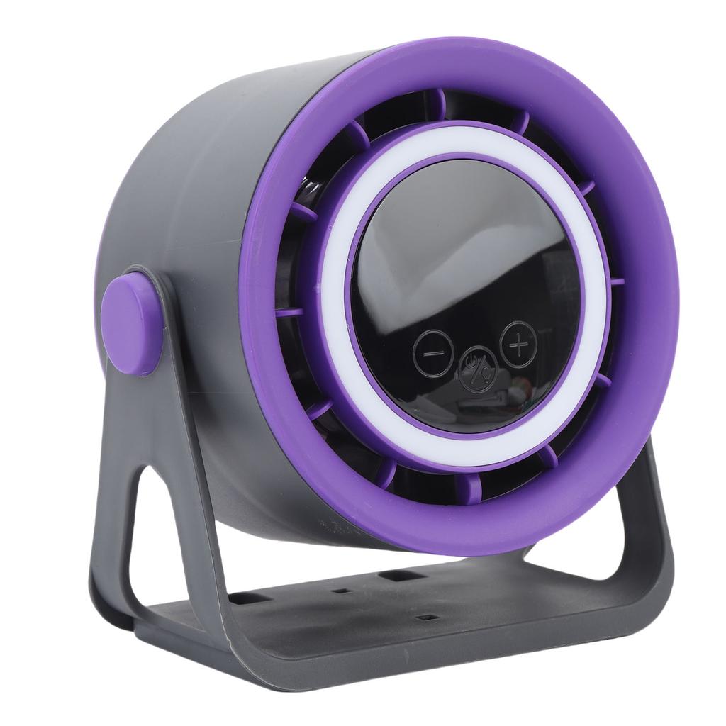 Desk Fan USB Rechargeable Quiet Portable Desktop Turbo Fan with LED Light for Office Bedroom Outdoor Camping