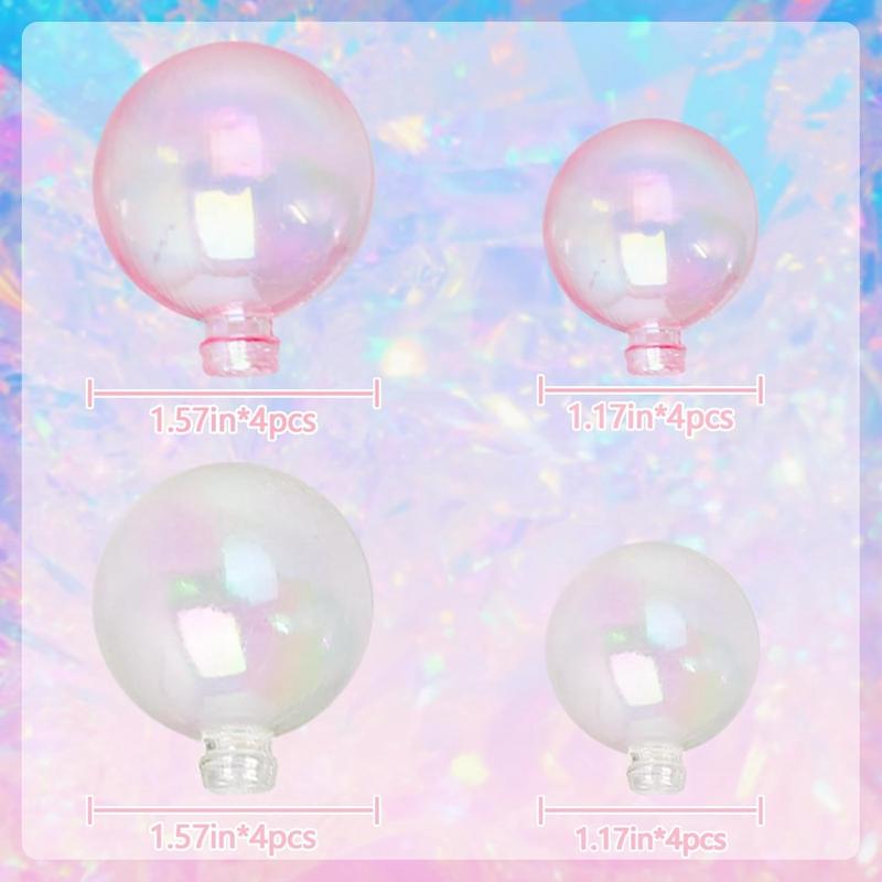 16Pcs/set Mermaid Party Cake Decoration Bubble Pearl Balls Cake Topper Girls Birthday Party Cupcake Dessert DIY Decor Wedding