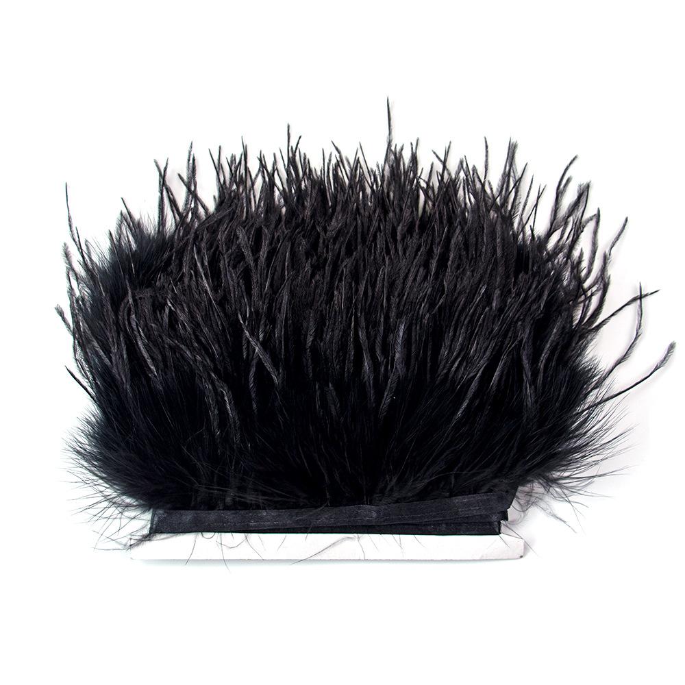 2M Peří 10-15CM Vaskulární Samet Pštrosí Vlasy Látkový Okraj Oděvní Doplňky Materiál Střapcové Šaty Sukně Doplňky