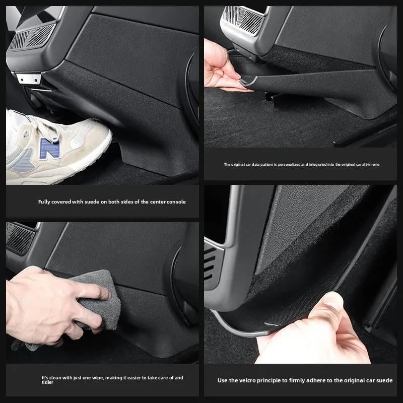 for Tesla Model 3+ Y Juniper Highland 2025 Center Console Armrest Cover TPE Rear Seat Anti-kick Pad Air Outlet Protector Cover