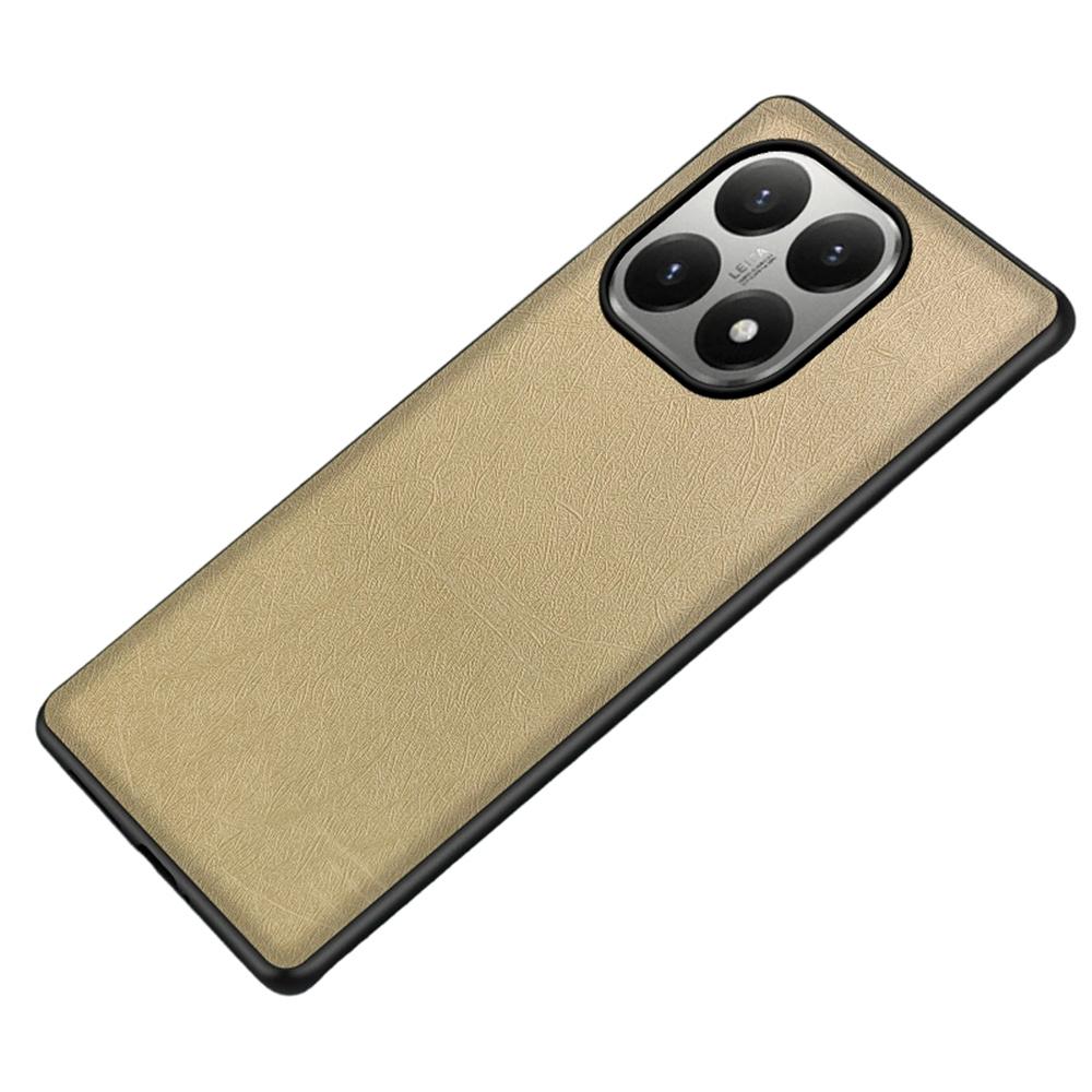 For Xiaomi 15T Case Silk-Textured PU Leather Coated PC TPU Protective Phone Back Cover