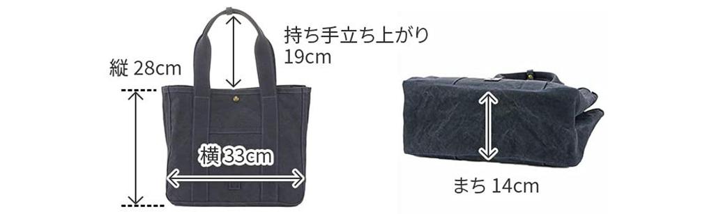 Baggy Port Genuine Leather Tote Bag, Baggies Annex, 18oz Army Duck Bio, Women's, Medium, Gray, BP-LGRN4021-GY