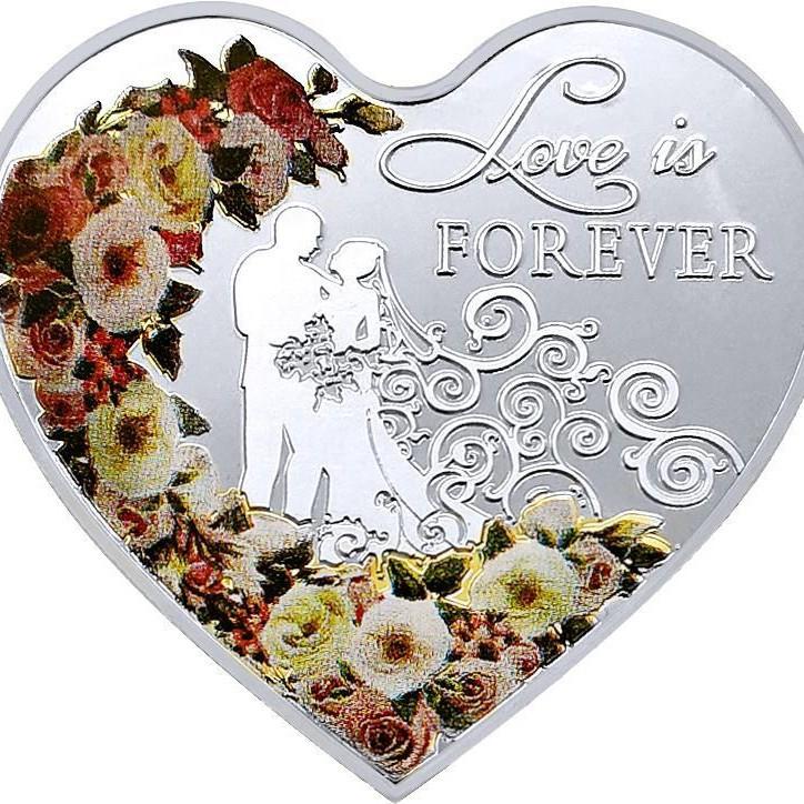 Valentine's Day gift, 520, love rose commemorative coin, coin, 52 languages, Qixi, gift for girlfriend, confession gift, hand gift