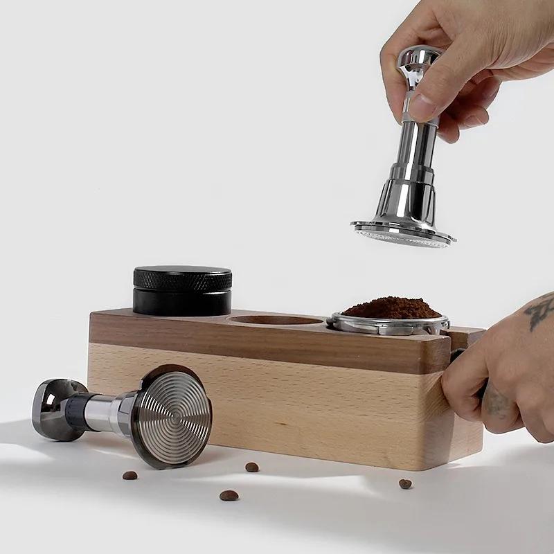 51/53/58mm Coffee Tampers Stainless Steel Rebound Constant Force Impact Tamper Threaded Bottom Espresso Tool Barista Accessories