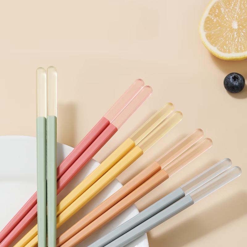 

KOBACH Colorful Alloy Chopsticks - 10 Pairs Set