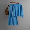 Half Turtleneck Sweater Love Fashion Suit Women + Solid Color Casual Pants Wide Leg Pants Two-piece Set