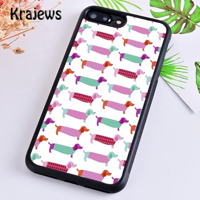 

Krajews Dachshund Doxie Dogs Hearts Phone Case Cover For iPhone 17 Air 16 15 14 plus 11 12 13 pro max coque Fundas iPhone 13