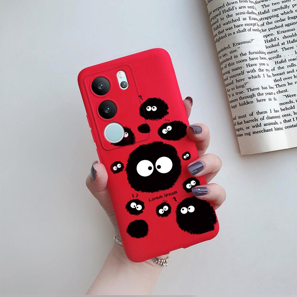 For Vivo V29 5G Global Version Phone Case Couple Cute Cartoon Flower Back Shell Etui For Vivo V29 V 29 V2250 Soft Silicone Cover