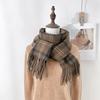 Autumn and winter student couple retro imitation cashmere fringed plaid scarf sweet fashion warm scarf shawl