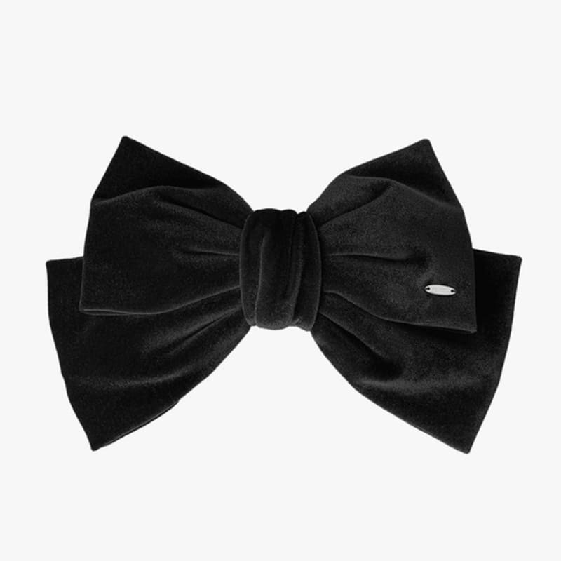 

mellotory velvet classic ribbon pin (black) black