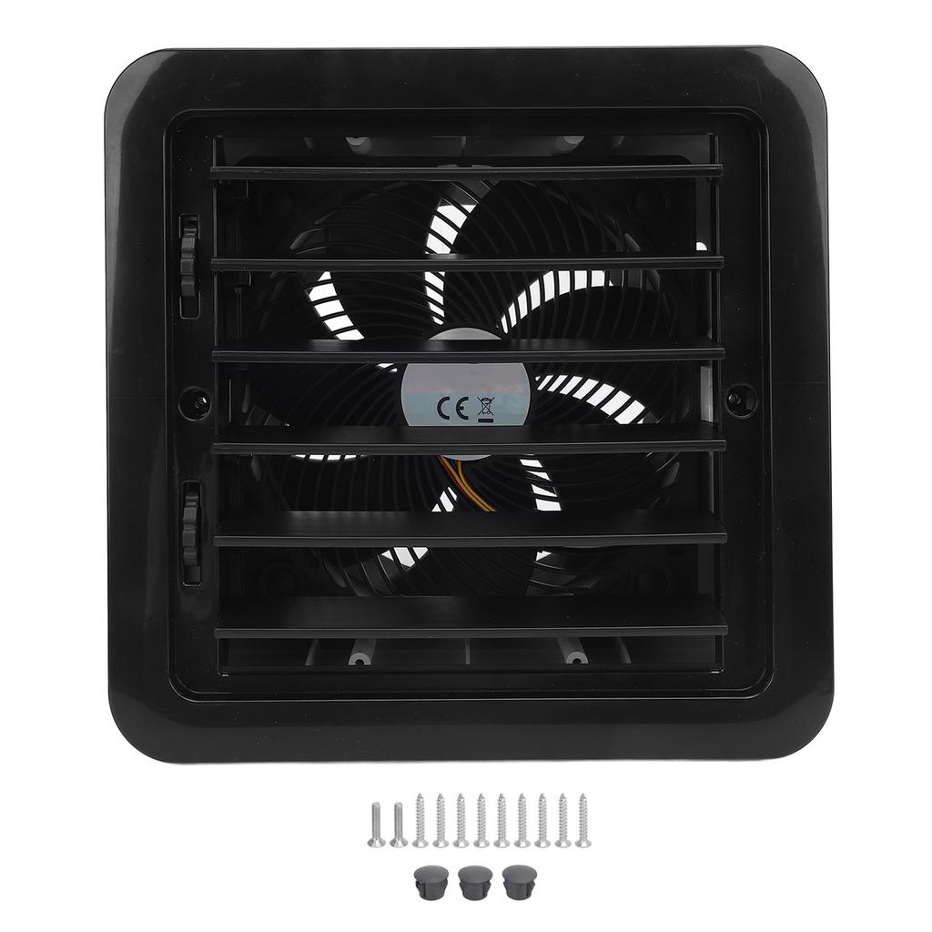 RV Side Vent Fan 12V 5W Manual Adjustment Side Ventilation Exhaust Fan for Campervan Trailer Boat Yacht