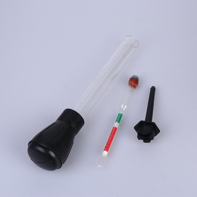 Battery Hydrometer Lightweight Electric Density Meter 1.10-1.30 Range Portable Tool for Solar Power System Battery Test