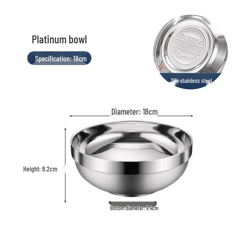 SPSR Stainless Steel Soup Bowls (5-Pack)