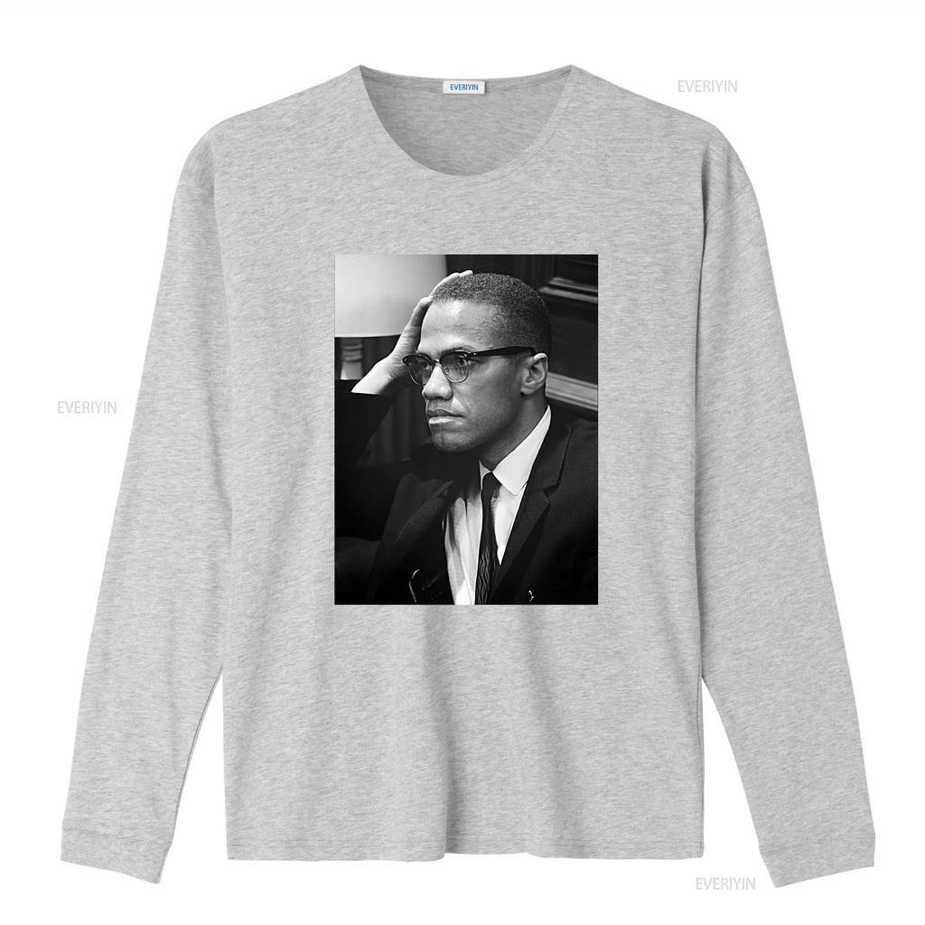 MALCOLM X T shirt For father day new color vintage Washed fashion Comfortable Versatile Casual streetwear designer clothes