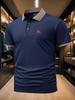Mens Contrast Collar Short Sleeve Polo Shirt, Casual Weekend Leisure Tops, Classic Fit for Hangout Outdoor Errands Commute Daily Wear