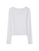 BUCKAROO Women'S Slim Fit U-Neck Long Sleeve T-Shirt White