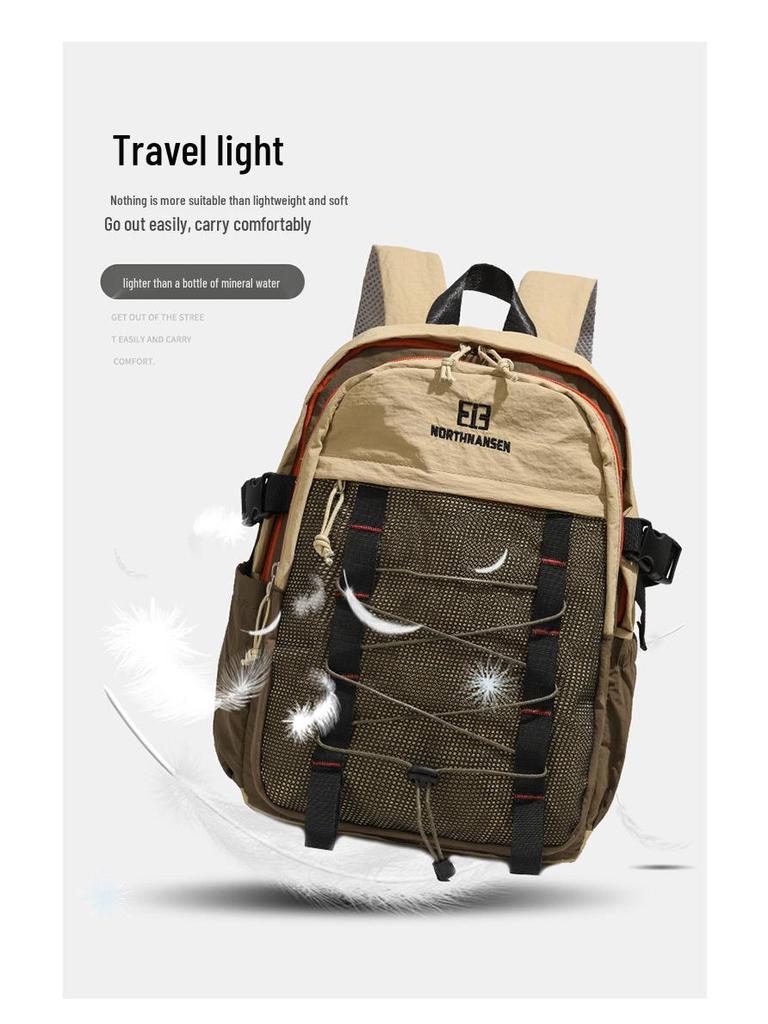 Herren Outdoor-Bergsteiger- und Reiserucksack mit großem Fassungsvermögen - Leicht, modisch, lässiger Studenten-Buchrucksack