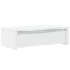 Dual Monitor Stand with Drawers White 50 X 27 X 15 Cm Particleboard