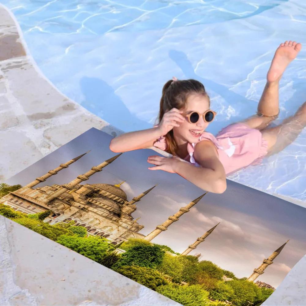 Islamic Mosque Big Microfiber Beach Towels Quick Dry Towel Sand Beach Towels Pool Towel For Travel Swim Pool Yoga