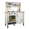 Wooden Play Kitchen Freestanding Children's Playset Sturdy for Young